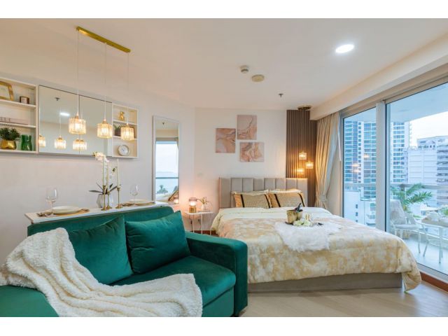 For Rent condo The Palm wongamat beach front pattaya Studio type (S03-2156R)