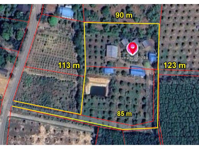 ขายที่ดินพร้อมรีสอร์ทและสวนทุเรียนต.ชากพงเนื้อที่ 6 ไร่ ใกล้ถนนสุขุมวิท3-2กม. อ.แกลง ระยอง