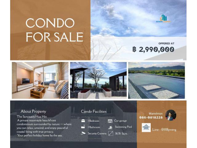 ขายคอนโด The Sanctuary หัวหิน คอนโดใกล้ทะเล สไตล์รีสอร์ท
