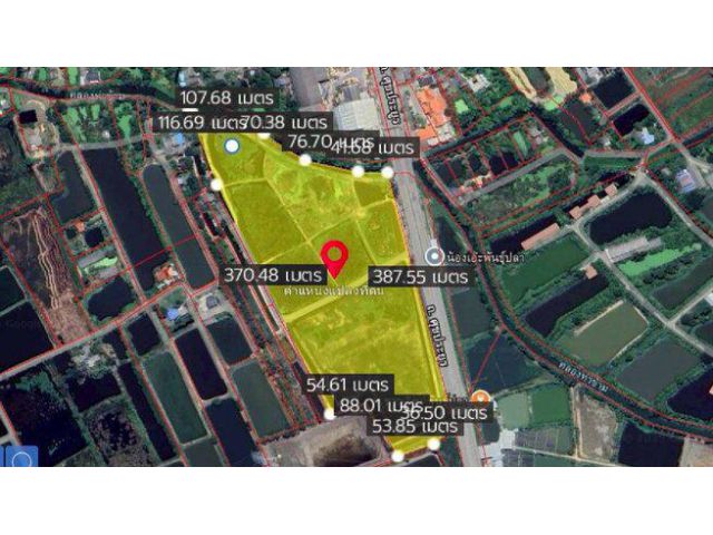 ที่ดินเปล่า เนื้อที่ 55-3-36 ไร่ ถนนศุขประยูร ตำบลหนองตีนนก อำเภอบ้านโพธิ์ จังหวัดฉะเชิงเทรา