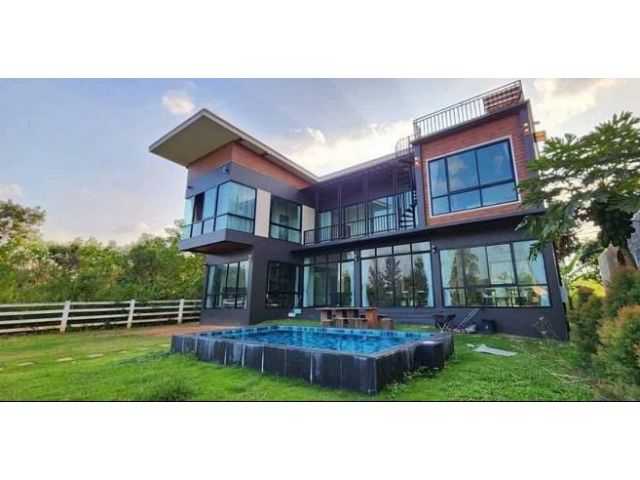 ขายบ้านเดี่ยววิวสวยสไตล์พูลวิลล่า วิวสวย หมู่บ้าน the paradis ถนนธนะรัชต์ ปากช่อง นครราชสีมา.