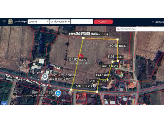 ขายที่ดิน5ไร่ 6ล.ทำเลธุรกิจ เยื้องวัดโพธิ์ชัย ต.บ้านหว้า เมืองขอน