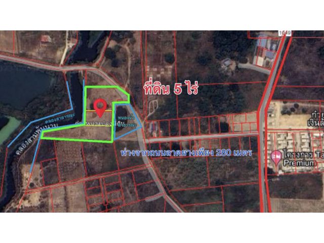 ที่ดินติดน้ำ หัวหิน 5 ไร่ ใกล้สนามกอล์ฟ Black Mountain