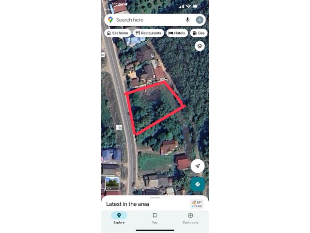 ที่ดินทำเลดี ติดถนนใหญ่ น้ำไม่ท่วม ถมที่ให้เรียบร้อย เหมาะแก่การสร้างบ้าน หรือ ห้องพักให้เช่า