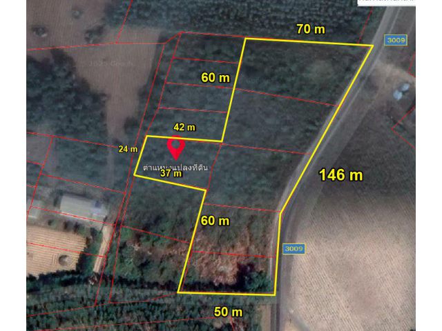 ขายที่ดินเขาหินซ้อน 4 ไร่ ติดถนนเส้น3009 ใกล้ตลาดพูนทรัพย์2.3กม. อ.พนมสารคาม ฉะเชิงเทรา