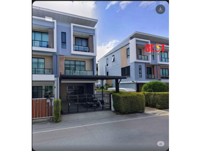 ทาวน์โฮม-โฮมออฟฟิศ 3 ชั้น หลังมุม บ้านชญาดา@เวิร์ค ทำเลธุรกิจศรีนครินทร์ ใกล้เมกะบางนา ทำเลทอง เพื่อการค้า–การลงทุน