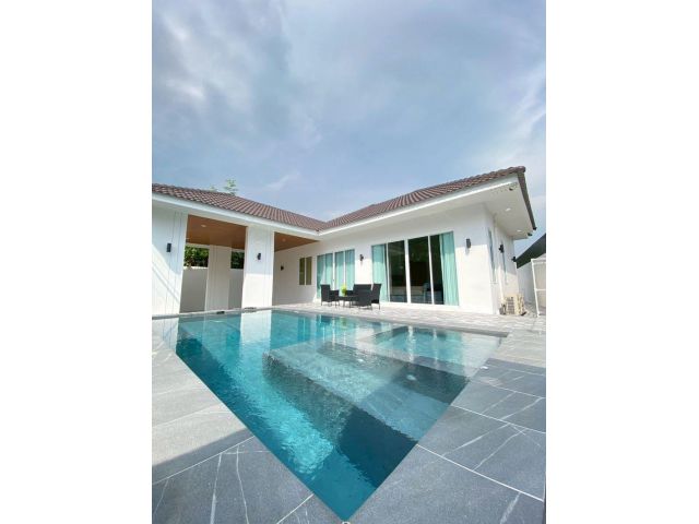 #ให้เช่าบ้านเดี่ยวพลูวิลล่า - PR:ad ใกล้ตลาดน้ำสี่ภาค ใกล้หาดจอมเทียน10นาที