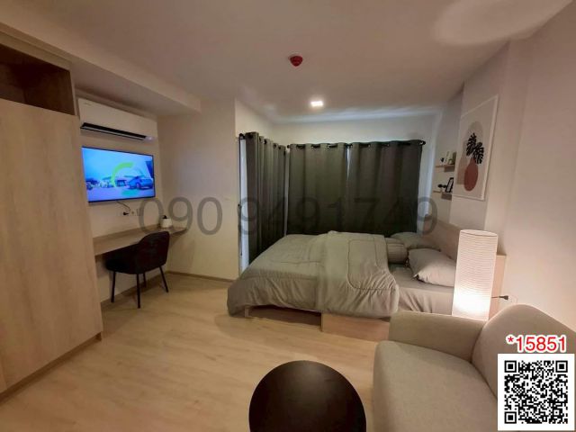 เช่า คอนโด dcondo Air ลาดกระบัง ห้องชั้น 1 ตึก B  ติดสวน ห้องตกแต่งสวย ใกล้ Airport Rail Link ลาดกระบัง