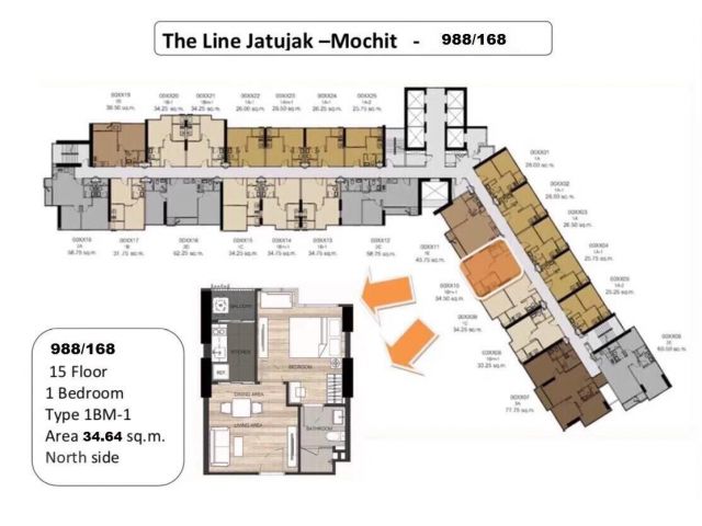 ให้เช่า The Line Jatujak-Mochit พร้อมอยู่   (S15-28240)