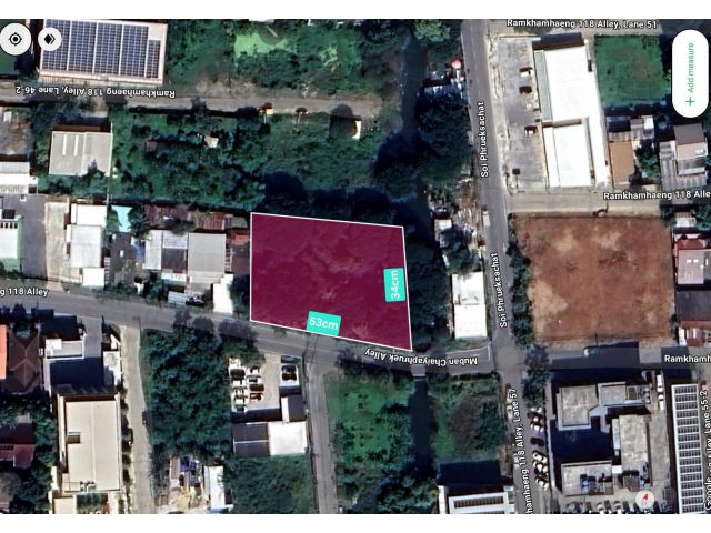 ขายที่ดินเปล่าพื้นที่ 437 ตร.ว. ซ.รามคำแหง118 ถ.รามคำแหง แขวงสะพานสูง เขตสะพานสูง กทม. ทำเลดีมากราคาถูกมากติดนนหลัก