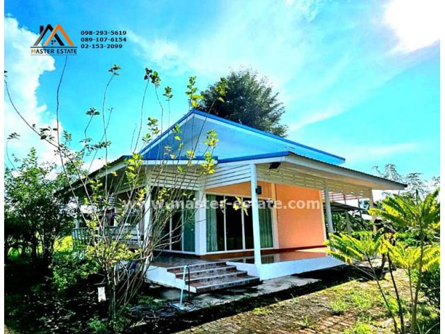 บ้านสวนนครนายก บ้านเดี่ยวชั้นเดียวน่ารัก + เนื้อที่ดิน 1 ไร่ 93 ตร.ว. พร้อมระเบียงชมวิว มุมพักผ่อน