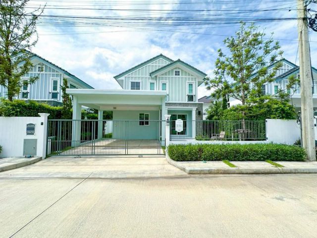 ให้เช่า บ้านเดี่ยว มบ.วิลลาจจิโอ 2 ศรีนครินทร์-บางนา ตกแต่งสวย ส่วนกลางดีมาก ฟรี wi-fi