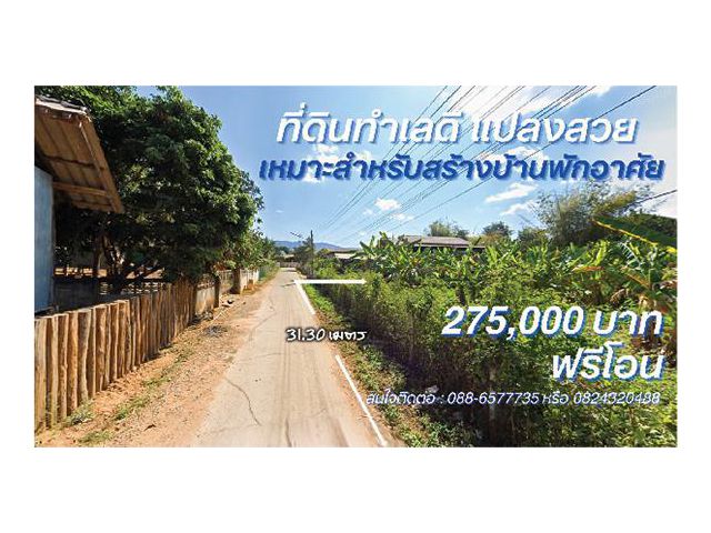 ขายที่ดิน 1 งาน 84 ตร.วา ต.สบป๊าด อ.แม่เมาะ ลำปาง (น้ำไม่ท่วม+เพื่อนบ้านเป็นกันเอง)