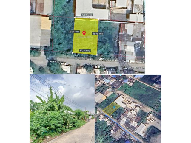 ที่ดิน 100 ตารางวา อ่อนนุช 65 แยก15 คลองประเวศฝั่งเหนือ พระโขนง กรุงเทพฯ