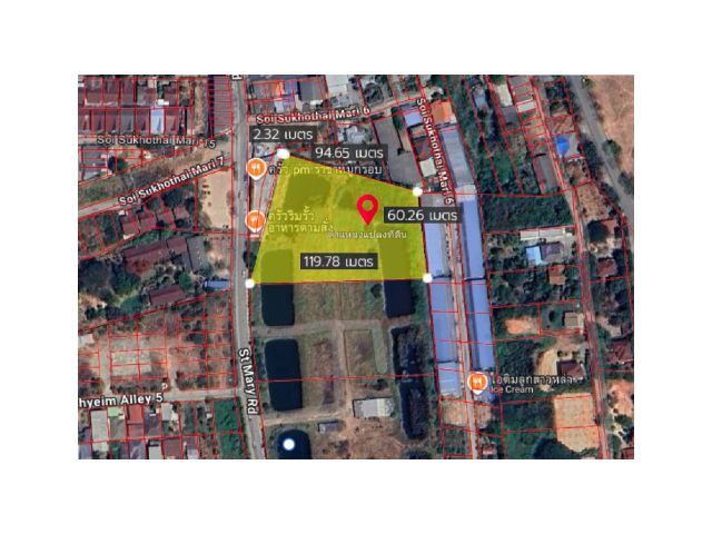 ขายที่ดินทำเลทอง กลางเมืองโคราช นครราชสีมา พท.5 ไร่ 46 ตรว.  อยู่ใกล้ รพ เซนต์เมรี่  และ  ห้างเทอร์มินอล โคราช