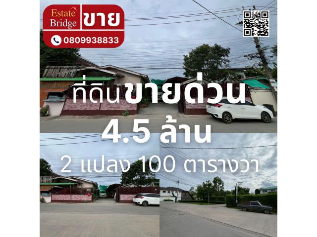 ขายที่ดินพร้อมสิ่งปลูกสร้าง 100 ตารางวา