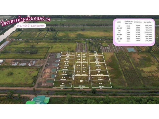 โครงการบ้านสวนคลอง 14 องครักษ์ นครนายก