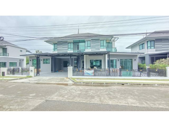 บ้านเดี่ยวสร้างใหม่ให้เช่า 2 ชั้น หมู่บ้านกาญจน์กนก 2 เฟส 1 ใหม่ อยู่ใกล้ป้อมยาม 80 เมตร จ.เชียงใหม่