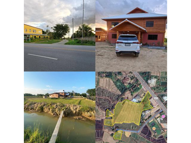 ขายที่ดินทำเลดี 9 ไร่ ติดถนนใหญ่หลักทางไปพระธาตุช่อแฮ พร้อมบ้านไม้สักสุดคุ้ม! อ.เมืองแพร่