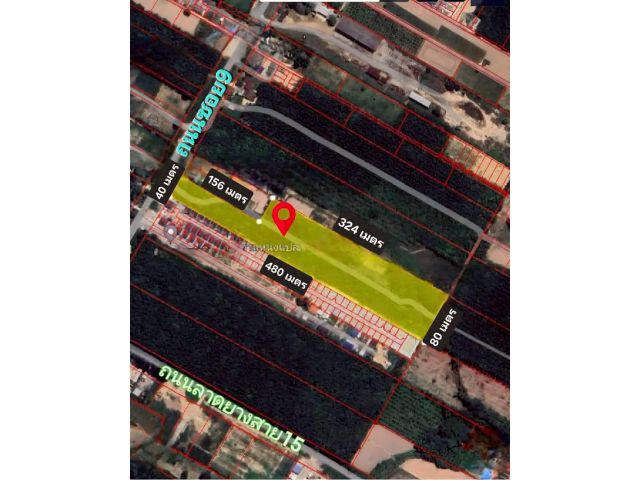 ขายที่ดินสวยๆ​ ทำเลทอง ติดถนนลาดยาง​ซอย.​9 อ.นิคมพัฒนา​  จ.ระยอง​ พื้นที่ 20 ไร่ 8​ ตรว.​ (สีเหลือง)​