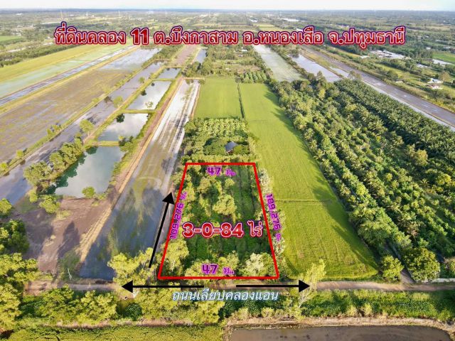 คลอง11หนองเสือปทุมธานี3ไร่-84ตรว2.98ลบตลาดเจริญกัล5กมรพ.หนองเสือ4.5กมอ.หนองเสือ5กมโลตัสบิ๊กซี20กมน้ำไฟ140มเงินสดฟรีโอน
