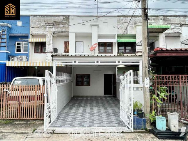 ขายทาวน์เฮ้าส์ หมู่บ้านบุษกร-รัตติยา MRT-คลองบางไผ่ บางบัวทอง รีโนเวทแล้วพร้อมอยู่