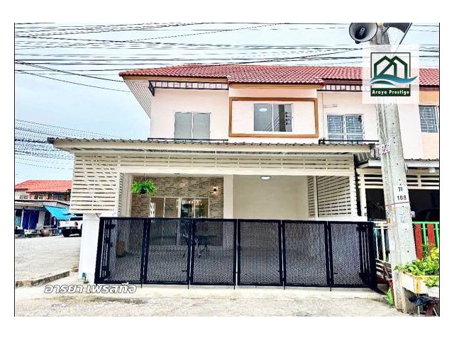 บ้านชายคลอง บางบ่อ สมุทรปราการ หลังมุม ตกแต่งพร้อมเข้าอยู่