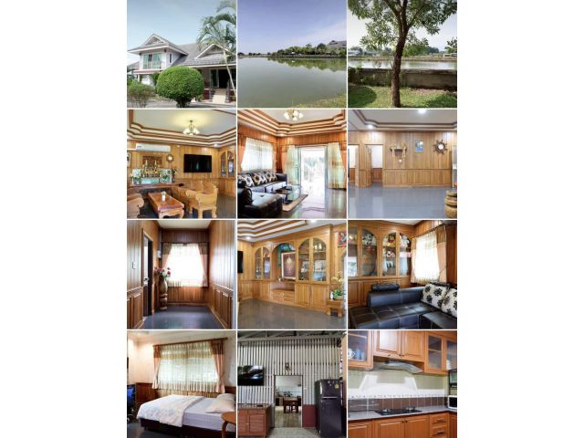 ขายบ้านสวย วิวภูเขาและวิวทุ่งนา พร้อมที่ดิน 20-1-17.5 ไร่ เป็นบ่อปลาขนาดใหญ่ จ.พะเยา