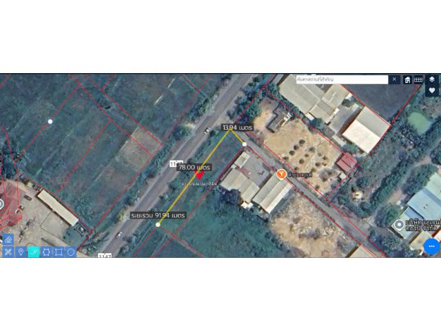 ขายที่ดินเปล่า 200 ตารางวา – หน้ากว้าง 70 เมตร! ติดถนนสาย 1147  อำเภอบ้านธิ จังหวัดลำพูน