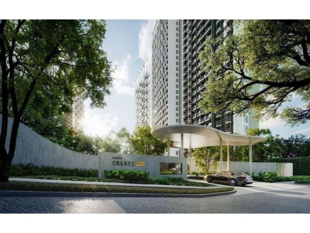 ขายดาวน์คอนโด โนเบิล ครีเอท ห้องมุม ชั้น 9 ตึก F เลี้ยงสัตว์ได้ ทำเลดี เดินทางสะดวก