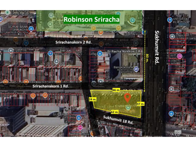 (เจ้าของขายเอง) ขายที่ดินติดถนนสุขุมวิท 1 ไร่ ใจกลางเมืองศรีราชา