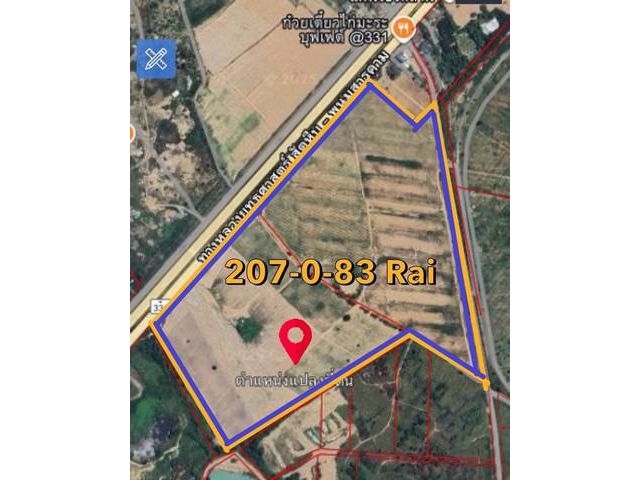 ขายที่ดินคลองกิ่วชลบุรี ขายที่ดิน 207-0-83 ไร่