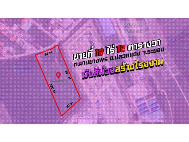 ขายที่ดิน 12ไร่ 12 ตารางวา อ.ปลวกแดง จ.ระยอง