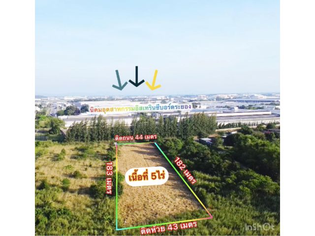 ที่ดินแปลงสวยบ่อวิน เนื้อที่ 5ไร่ ไร่ละ 4ล้าน ต.บ่อวิน อ.ศรีราชา จ.ชลบุรี ที่ดินแปลงสวยติดถนนกว้าง 44 เมตร