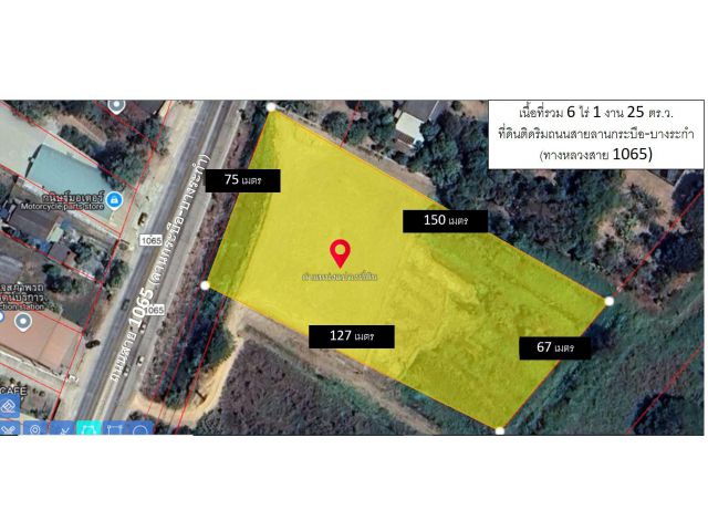 ที่ดินถมแล้วพิษณุโลก 6-1-25 ไร่ ติดถนนใหญ่ 4 เลน อ.บางระกำ จ.พิษณุโลก