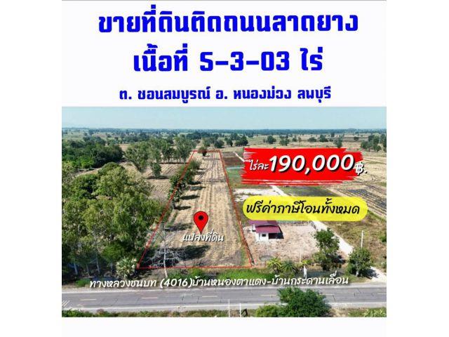 》》ขายที่ดินราคาดีมาก! เนื้อที่ 5-3-03 ไร่ ทำเลสวย บรรยากาศดี วิวภูเขา  บ้านหนองกรวด ต.ชอนสมบูรณ์ อ.หนองม่วง