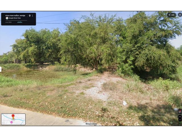 Vายที่ดินเปล่าเนื้อที่ 1ไร่1งาน07ตรว.(507ตรว.)หน้ากว้าง 60 เมตร ติดถนนติดคลอง