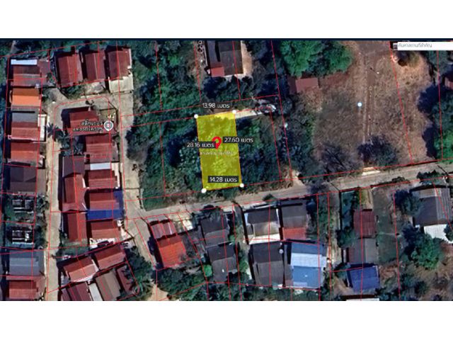 Vายที่ดินสร้างบ้านเขตเมืองโคราช โฉนด เนื้อที่ 91 ตร.ว.ๆ ละ 9,000.-