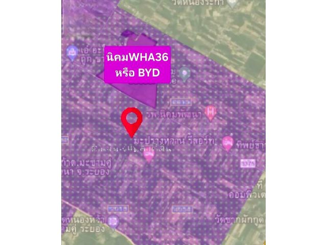 ขายที่ดินติดถนนซอย9 อ.นิคมพัฒนา จ.ระยอง พื้นที่ 23ไร่ 3งาน 86ตรว.