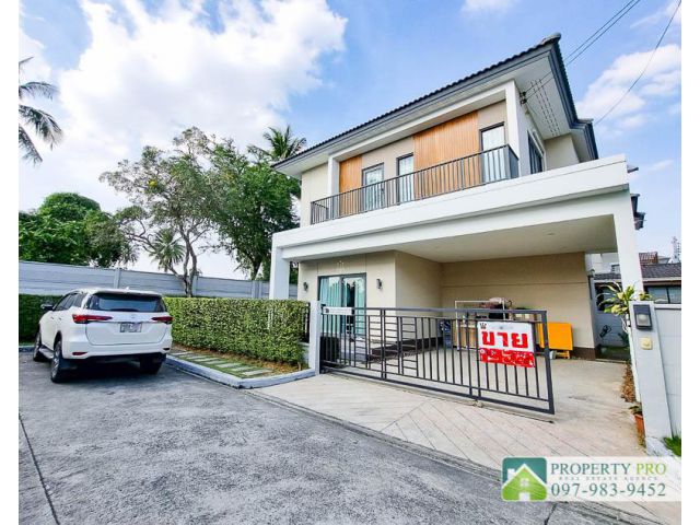 ขาย บ้าน Centro ราชพฤกษ์ 2 บ้านเดี่ยว 2 ชั้น 3 ห้องนอน ขนาด 53 ตรว 175 ตรม หลังริม สภาพใหม่มาก เฟอร์นิเจอร์ เครื่องใช้ไฟ