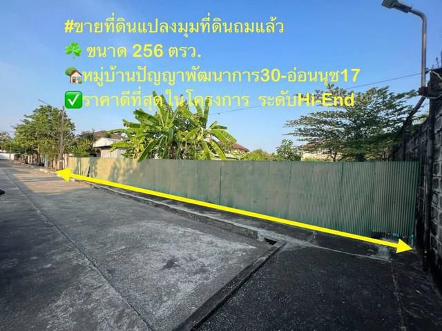 ด่วนที่ดินแปลงใหญ่ราคาดี256 ตาราวา มบ.ปัญญาพัฒนาการ ราคาดีที่สุดแ