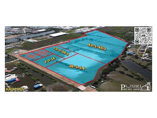 ที่ดินแปลงสวยแบ่งได้ ขนาด 3.5 - 43 ไร่เศษ พร้อมถมเพียง 9.5 ล้าน/ไร่ สร้างโรงงานโดดเด่น สีม่วงแท้ 100% มีเอกสารรับรอง ถนน