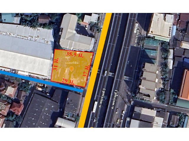 ขายที่ดินแปลงสวยติดถนน 268 ตรว. ถนนพระราม 3