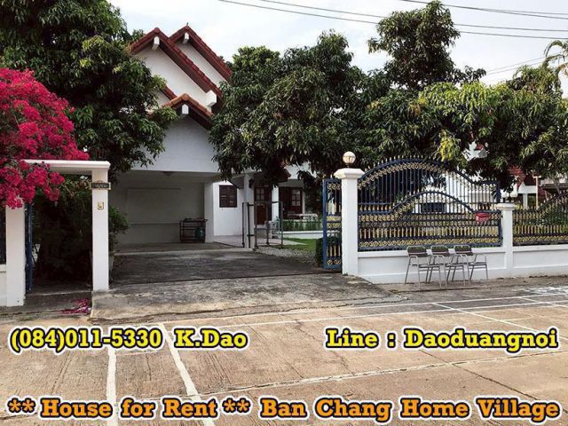Ban Chang Home Village *** House for Rent *** Ban Ch