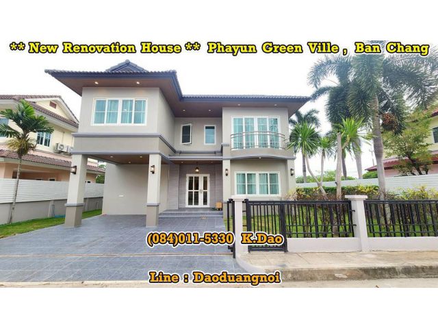 #Phayun Green Ville, Ban Chang *** New Renovation House *** Sale / Rent +++ Nice Decoration +++