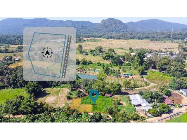 C868 ขายที่ดิน แม่ออน ที่สวน 1 ไร่ ติดแม่น้ำแม่ออน วิวเขา ต.ออนเหนือ แม่ออน เชียงใหม่ Land 1 rai at Mae On for Sale