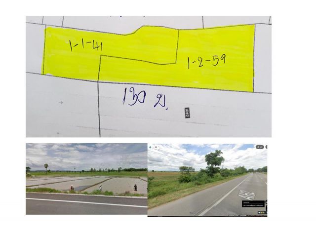 ขายที่ดินเปล่า 3 ไร่ รูป 4 เหลี่ยมผินผ้าสวย ติดพหลโยธิน(๑) ฝั่งขาขึ้นก่อนเข้าลำปาง-ไปเชียงใหม่-เชียงราย หน้ากว้าง 130 ม.