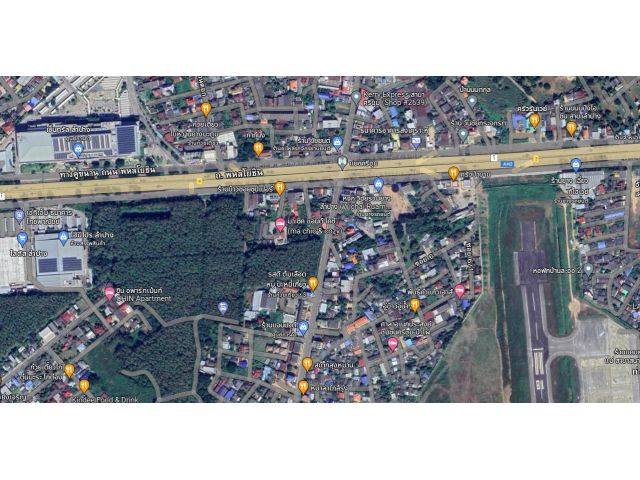 ขายที่ดิน 6 ไร่กว่า กลางเมือง ใกล้ๆสนามบิน หน้าติดซุปเปอร์พหลโยธิน(๑) และติดซอย 1 ด้าน ใกล้เซ็นทรัล 1.5 กม. สนามบิน 800