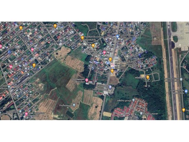 ขายที่ดินเปล่าติดถนนสายหลักโซนเจริญ ใกล้เซ็นทรัลและสนามบิน 2 กม ถนนสายเมืองลำปางไป ม.ราชภัฏ กม.1 ใกล้ ปตท. 2 ไร่1งานกว่า