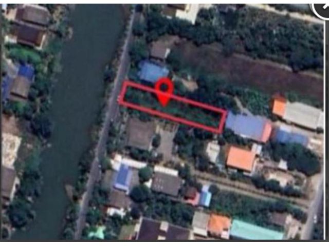 ขายที่ดินเปล่า 200ตารางวาติดถนนติดคลองงพระอุดม